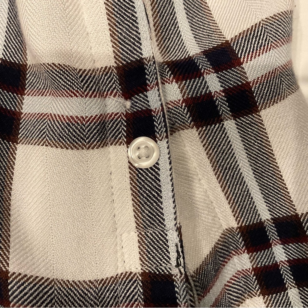 Rails Hunter Flannel Button Up Shirt XS White Marine Plaid Soft Heritage Classic - Picture 11 of 13